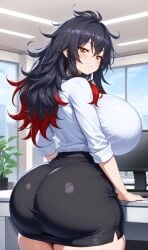 1girls ai_assisted ai_generated amber_eyes big_ass big_breasts black_hair breasts breasts_bigger_than_head curvaceous curves curvy curvy_body curvy_female curvy_figure curvy_hips dat_ass dominant_female enormous_breasts ftggtgg gigantic_breasts huge_ass huge_breasts hyper_breasts large_ass large_breasts massive_breasts office office_lady red_hair request requested seducing seductive seductive_eyes seductive_look seductive_pose seductive_smile solo solo_female solo_focus sorceress_sophia tail thick_ass thick_thighs two_tone_hair villain villainess wide_hips