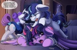 absurd_res anal anus ass bondage chains conrie english_text female feral friendship_is_magic genitals hasbro hi_res incest_(lore) male male/female my_little_pony nude open_mouth penetration pussy questionable_consent rarity_(mlp) riding_crop sex shining_armor_(mlp) sibling_(lore) text twilight_sparkle_(mlp) whip