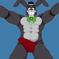 1boy 6_pack ai ai_generated animatronic anthro anthro_only arms_out arms_outstretched arms_stretched arms_up barely_clothed barely_covered big_cock big_dick big_penis black_top_hat black_tophat blue_background blue_eyes blue_eyes_male bow_tie bowtie buff bulge bulge_through_clothing bulge_under_clothes bunny buster_(trtf) canine_teeth civitai civitai_lora cock dick erection erection_under_clothes fangame fangame_character fangs five_nights_at_freddy's floppy_ears fnaf frankberts front_view furry furry_male furry_only gray_body gray_fur green_bow_tie green_bowtie grey_body grey_fur joints lagomorph large_cock large_dick large_penis looking_at_viewer looking_at_you looking_down_at_viewer male male_only muscles muscular muscular_anthro muscular_male no-human no_humans no_nipples pecs penis penis_in_clothes penis_visible_through_pants plain_background rabbit red_cheeks red_speedo robot robot_joints sharp_teeth showing_teeth simple_background six_pack solo solo_male speedo speedo_only strong strong_male teeth_showing the_return_to_freddy's top_hat tophat white_teeth