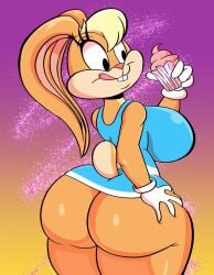 1girls anthro ass bottomless cupcake female furry lola_bunny looney_tunes someth1ngoranother tagme