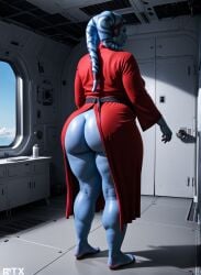 1girls ai_generated alien alien_girl alien_humanoid alien_only ass back_view bare_ass barefoot bbw big_ass big_butt blue_body blue_skin blue_sky bottom_heavy cellulite chubby chubby_female cloud clouds colored_skin commando curvaceous curvaceous_female curvaceous_figure curvy curvy_body curvy_female curvy_figure curvy_hips disney exposed_ass facing_away facing_away_from_viewer fat fat_ass fat_butt female female_focus female_only from_behind full_body futuristic headgear headwear hips huge_ass huge_butt indoors inside interior large_ass large_butt magnumdawn markings markings_on_head no_panties non-human non-human_only obese obese_female oc original_character overweight overweight_female photorealistic plump pony_diffusion_xl rear_view red_clothing red_robe robe robe_only science_fiction scifi sky solo solo_female solo_focus spacecraft spaceship spaceship_interior stable_diffusion standing star_wars technology tentacle tentacle_hair thick_thighs thighs twi'lek wide_hips window