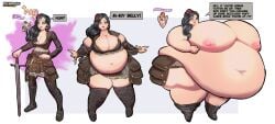 aeaelynn_(lolguy2780) belly big_belly chubby fat female female_only inflation magic obese obese_female overweight plumpchu weight_gain