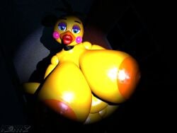 3d_(artwork) 4:3 animatronic anthro avian bedroom bedroom_eyes big_breasts bird blender_(artwork) blender_eevee breasts chicken digital_media_(artwork) female five_nights_at_freddy's five_nights_at_freddy's_2 five_nights_at_freddy's_4 flashlight galliform gallus_(genus) gameplay_mechanics hallway hi_res huge_breasts huge_lips lips lipstick looking_at_viewer machine makeup narrowed_eyes neonnnzz nipples nude phasianid pinup pose robot scottgames seductive solo thick_lips toy_chica_(fnaf)