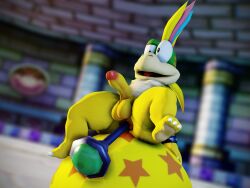 1boy 3d 4:3 anal anal_masturbation anal_sex anthro anus ball balls bracelet cross-eyed digital_media_(artwork) feet gaping gaping_anus genitals hair half-erect hi_res jewelry koopa koopaling lemmy_koopa male male_only mario_(series) masturbation mohawk multicolored_hair nintendo nipples okami-san1500_(artist) pawpads pecs penetration penis scalie sex_toy smile solo spiked_bracelet spikes thick_thighs wand