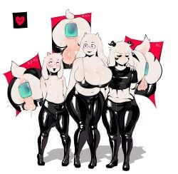 absurd_res anal anal_sex anthro asriel_dreemurr ass balls big_breasts blush boss_monster_(undertale) bovid breasts bulge bulge_size_difference buttplug buttplug_in_ass buttplug_insertion caprine clothed clothing deltarune eyewear femboy fur genitals glasses glistening glistening_clothing glistening_legwear goat group gynomorph hi_res horn intersex kinkykong latex latex_clothing latex_legwear legwear male male_penetrated mammal mother_(lore) mother_and_child_(lore) mother_and_son_(lore) object_in_ass parent_(lore) parent_and_child_(lore) parent_and_son_(lore) penetration plug_(sex_toy) plug_insertion ralsei sex_toy sex_toy_in_ass sex_toy_insertion size_difference son_(lore) stomach_bulge tail topwear toriel trio undertale undertale_(series) white_body white_fur wide_hips