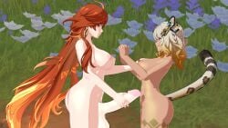 1futa 1girls 3d about_to_be_raped animal_ears big_ass big_breasts big_penis bigger_futa erection forced futa_on_female futanari genshin_impact grope groping_breasts imminent_rape masturbation mavuika_(genshin_impact) nude nude_female nude_futanari outdoors outside public public_nudity resisting runeiteer scared shocked tail thick_thighs unwilling unwilling_participant unwilling_prey xilonen_(genshin_impact)