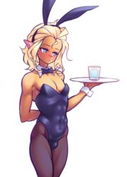 1boy 2019 anthro blonde_hair blue_eyes bulge bunny_boy bunnysuit bunnysuit_bulge crossdressing fake_animal_ears femboy finland girly lewdfarm male male_only mikko_(finland_lion) solo trap