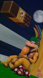 3_toes 3d_(artwork) ?_block anthro autofellatio balls big_balls big_penis bracelet circumcised digital_media_(artwork) feet fellatio fungus genitals hair hi_res huge_balls huge_cock jewelry koopa koopaling lemmy_koopa licking male mario_bros masturbation mohawk moon muscular muscular_male mushroom night nintendo nipples oral oral_masturbation outdoor_nudity outside pawpads pecs penile penile_masturbation penis qualske98 scalie sex solo spiked_bracelet spikes super_mushroom thick_thighs toes tongue tongue_out watermark