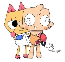 1boy 1girl brainrotter101 cup dandy's_world female goob_(dandy's_world) incest male penis pussy scraps_(dandy's_world) tagme