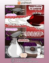 a_bird_in_the_hand anal anal_sex balls bondage chairo chastity chastity_cage chastity_device comic condom cum cum_in_ass cum_inside dripping english_text excessive_cum feline filled_condom fucked_in_chastity furaffinity_username furry iginger inflation internal male male_chastity mammal orgasm page_7 patreon penetration penis sergal sex text wearing_condom yaoi