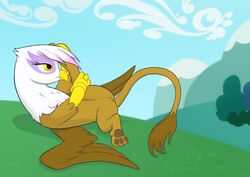 2015 arareroll avian female feral friendship_is_magic gilda_(mlp) gryphon my_little_pony nipples outside pussy solo