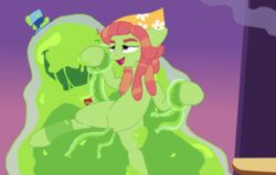 2015 animated dreadlocks equine female friendship_is_magic fur goo green_fur hair hat horse mammal my_little_pony penetration pony pussy sex slime the_smooze tongue tree_hugger_(mlp) two_tone_hair vaginal_penetration xenstroke