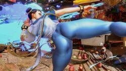 1girls 3d ass ass_focus chun-li screenshot street_fighter_6