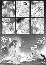 agamemnon_(mythology) ambiguous_penetration beard bed cassandra_of_troy coloricioso comic facial_hair greek greek_mythology nude nude_female nude_male nudity older_male older_male_and_younger_female on_bed pale_skin the_epic_cycle tongue tongue_out touching_tongue trojan_war trojan_women younger_female