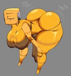 1girls 2026 2d 2d_(artwork) artist_request ass ass_bigger_than_head bent_over big_ass big_breasts big_butt breasts cleavage closed_eye clothed clothing color colored die_of_death_(roblox) digital_drawing_(artwork) digital_media_(artwork) fat_ass fat_butt female female_only glistening glistening_ass glistening_body glistening_breasts glistening_butt grey_background harken_(die_of_death) huge_ass huge_breasts huge_butt jiggle jiggling_ass jiggling_butt large_breasts motion_lines onomatopoeia roblox roblox_game simple_background solo solo_female sweat sweatdrop sweaty sweaty_ass sweaty_breasts sweaty_butt thick_thighs thighs thunder_thighs voluptuous voluptuous_female wide_hips wide_thighs yellow_body yellow_skin