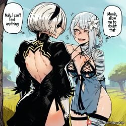 1futa 1girl 1girls ai_assisted ai_generated android anime anime_style balls big_ass big_breasts boobs breasts caption clitoris cock comic comic_page curvaceous curvaceous_body curvaceous_female curvaceous_figure cyborg dialogue dickgirl female female_focus fit_female futa futa_on_female futa_only futa_sans_pussy futa_with_female futanari futanari_only girl girly hentai hidden_eyes high_resolution highres horny hourglass_figure huge_ass huge_balls huge_boobs huge_breasts huge_butt huge_cock huge_penis huge_testicles huge_thighs kaine_(nier) manga manga_page mask medium_ass medium_breasts medium_penis muscular nier nier:_automata nier_(series) patreon penis pussy robot self_upload sexy shiny sparklie speech_bubble stable_diffusion story tagme text text_bubble uncensored vagina voluptuous voluptuous_female waifu waifu_diffusion white_hair worship yorha_2b