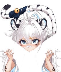 blush blushing cat_ears cunnilingus cunnilingus_pov cute cute_face femboy holding_legs koud3x legs meme pussy sparkling_eyes spread_legs taigaxholic tail tail_stripes tiger_ears tiger_stripes tongue vtuber