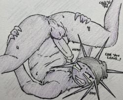andromorph animal_humanoid anthro anus aquatic aquatic_humanoid autofellatio balls beanie bodily_fluids breath clenched_teeth clothing crackt0berfest echinoderm echinoderm_humanoid echinozoan echinozoan_humanoid embarrassed gao_(crackt0berfest) genitals glowing glowing_genitalia green_penis hat headgear headwear humanoid intersex looking_at_viewer masturbation nipple_piercing nipples nonbinary_(lore) oral oral_masturbation panting penile penile_masturbation penis perineum piercing purple_body sea_urchin sea_urchin_humanoid sharp_teeth solo spikes spikes_(anatomy) sweat teeth