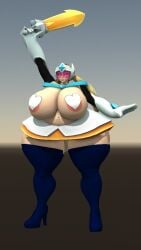 big_ass big_breasts brawl_stars chubby_female pink_eyes rojo84 rojo_parasito starr_nova_(brawl_stars) yellow_hair
