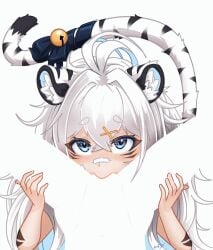 animated blush blushing cat_ears cunnilingus cunnilingus_pov cute cute_face femboy holding_legs koud3x legs meme pussy sparkling_eyes spread_legs taigaxholic tail tail_stripes tiger_ears tiger_stripes tongue vtuber