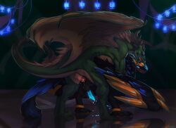 anal anal_sex anzu armor auchindoun blizzard_entertainment draenor dragon green_dragonflight male mount mount_(warcraft) penetration penis precum raven_lord scrael sethekk_halls source_request terokkar_forest video_games warcraft world_of_warcraft yaoi