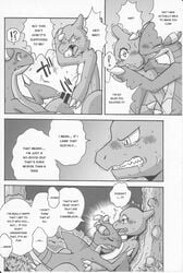 censored charmeleon comic cum female feral gabite kissing male mikazuki_karasu nintendo penis pokemon pussy_juice straight video_games