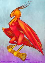 anthro anthrofied avian bird breasts feathers female friendship_is_magic my_little_pony philomena_(mlp) phoenix pubes pussy semi-anthro smile solo vertizontal wings