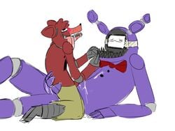 2boys animatronic anthro blush canine cum five_nights_at_freddy's five_nights_at_freddy's_2 fox gay lagomorph machine male male_only mammal mechanical multiple_males penis rabbit robot tears video_games withered_bonnie withered_foxy yaoi