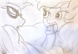 blush couple duo equine erection eyewear fellatio friendship_is_magic glasses horse licking mammal maomao mirry92 my_little_pony oral pegasus penis pony seductive sex sweat tongue tongue_out traditional_media_(artwork) wings