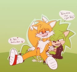 anal anonanim balls cum cum_in_ass fur furry furry_only male male_only multiple_males penis scourge_the_hedgehog sonic_(series) tails yaoi