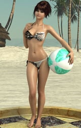 3d ball beach big_breasts bikini birthmark bra breasts brown_hair clothes eyeliner female hair hair_bun human latina lip_gloss lips meena_stride metalhed13 model poser see-through short_hair slim slip solo standing teen text underwear