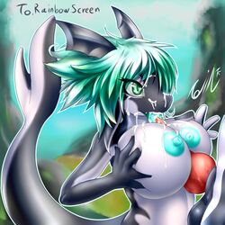 2015 anthro balls big_breasts black_skin blue_hair blue_nipples blue_tongue breast_squish breasts cetacean color cum cum_in_hair cum_in_mouth cum_inside cum_on_breasts cum_on_face cum_on_hands cum_on_penis dragon duo female green_eyes hair hand_on_breast huge_breasts hybrid licking male mammal marine nipples nude orca paizuri penelope penis raised_tail scalie sex slit_pupils straight tailzkim teeth tongue tongue_out vein whale white_skin