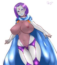 2015 areola big_breasts breasts cameltoe clothing dc dc_comics erect_nipples female huge_breasts human mammal navel nipples pussy rachel_roth raven_(dc) smooth_skin solo superboin teen_titans tight_clothing