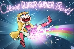 ! <3 1girls accurate_art_style ass blonde_hair blue_eyes blush butthole disney disney_channel dlt english_text female headband magic masturbation open_mouth pussy rainbow royal_magic_wand shoes smooth_skin solo star_butterfly star_vs_the_forces_of_evil tagme teeth tongue wand