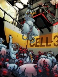 ? alien anthro belly big_belly birth cell egg goo horror hyper hyper_belly infestation infested inflation lab mammal mouse ojififo pain parasite pool pregnant rat rodent test_subject vomit