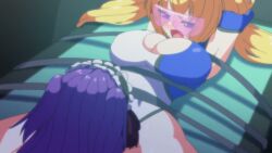 1futa 1girls animated arms_up blonde_hair blue_eyes blue_leotard breasts censored character_request commentary_request covered_nipples erection fellatio frilled_hairband frills futa_on_female futanari goggles hairband hengen_souki_shine_mirage large_breasts large_penis leotard long_hair looking_at_another lying mosaic_censoring multicolored_leotard multiple_girls on_back oral penis pink-tinted_eyewear purple_hair red_eyes restrained saver_(saver_2428) shine_mirage sound spread_legs tagme tinted_eyewear two-tone_leotard video white_leotard