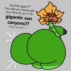 abs anthro ass big_breasts electronic_arts flora_fauna freckles mishkanarium oc plant plantie plants_vs_zombies popcap_games primal_sunflower_(pvz) sunflower_(pvz) susie_(lewdledoodle) tagme video_game_character