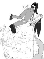 2d 2d_(artwork) big_belly black_hair dvloper expansion expansion_sequence female female_pred ghost_girl human human_prey slendrina slendrina:_horror_game soft_vore tagme vore