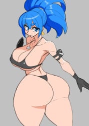1girls 2946uc artist_request ass big_ass big_breasts bikini black_thong blue_eyes blue_hair breasts bubble_butt clothed clothed_female fat_ass from_back from_behind huge_ass king_of_fighters leona_heidern light-skinned_female light_skin long_hair looking_at_viewer looking_back nipples pale-skinned_female pale_skin panties standing tagme tagme_(artist) thick thick_ass thong tight tight_clothes tight_clothing underboob underwear