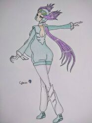 cyberiorr drawing enjoying_pregnancy female gym_leader pokegirl pokemon pokemon_rse pregnant pregnant_belly pregnant_female pregnant_focus purple_hair purple_hair_female solo solo_female solo_focus winona_(pokemon)