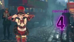 1girls 3d_animation alternate_costume bare_midriff black_hair black_lipstick black_nails countdown game_over gameplay_mechanics ingrid_(capcom) japanese_voice_acting lipstick looking_at_viewer nail_polish painted_nails red_clothing red_eyes red_skirt red_stockings solo_focus sound street_fighter street_fighter_6 tagme talking_to_viewer taunting top_hat video