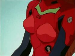 90s animated animated_gif asuka_langley_sohryu blush body_inflation embarrassed eyes_closed gainax gif inflation inflation_fetish long_hair neon_genesis_evangelion official_art orange_hair plugsuit screencap stuck suit_inflation