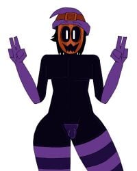 big_ass black_hair dark-skinned_femboy dark-skinned_male dark_body dark_skin double_peace_sign double_v evadare eyebrows eyebrows_visible_through_hat femboy gloves google_canvas hat incredibox incredibox_mod jacko_(incredibox) long_gloves looking_at_viewer mask masked_male no_nipples original_art original_artwork peace_sign plain_background pumpkin pumpkin_head purple_clothing shiny_skin small_penis solo solo_femboy solo_focus solo_male staring_at_viewer striped_thighhighs thick_thighs thighhighs thong v_sign white_background white_eyes witch_hat