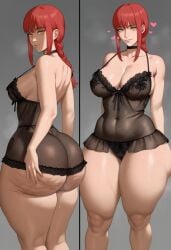 1girl 1girls ai_generated ass babydoll_lingerie big_ass big_breasts big_butt boobs booty bottom_heavy breasts breedable breedable_hips bubble_ass bubble_butt cellulite chainsaw_man choker curvaceous curvy curvy_figure fat_ass female female_only front_and_back hips lingerie makima_(chainsaw_man) musk musk_clouds oiled oiled_skin pawg pawg_build perfect_ass phat_ass red_hair sexy sexy_ass sexy_body sexy_female sweat taiga20 thicc thicc_ass thicc_thighs thick thick_ass thick_thighs voluptuous voluptuous_female wet wide_ass yellow_eyes