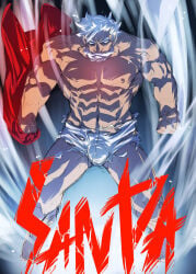 1boy abs bara beard beefy biceps briefs briefs_only broad_shoulders bulge bulge_through_clothing bursting_clothes clenched_hand collarbone daddy dilf dynamic eight_pack frown full_body gay genital_outline hi_res hunk kazushige_sanda male male_only manly mature_male medium_hair middle_aged muscles muscular muscular_arms muscular_legs muscular_male muscular_neck muscular_thighs mustache night no_pupils old_male ossanda pecs practically_nude quadriceps rough_sketch sanda_(anime) santa_claus shadow six_pack snow snowing solo standing thick thick_arms thick_legs thick_thighs topless toratorayatora tough_guy transformation triceps underwear_only white_hair wind winter yaoi