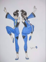 1female 1male 1male1female aged_up aged_up_character aged_up_female cyberiorr drawing enjoying_pregnancy gym_leader liza_(pokemon) pokegirl pokemon pokemon_rse pregnant pregnant_belly pregnant_female pregnant_focus sibling sibling_(lore) tate_(pokemon)