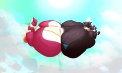 absurd_res ambiguous_gender anal_fluids anal_kiss anal_squirt anklet anthro ass_bigger_than_head ass_focus ass_to_ass big_ass big_bulge big_butt bodily_fluids bottom_heavy bottomless bracelet bubble_butt bulge bumping bumping_asses butt butt_focus chao_(sonic) chip_(sonic) clothed clothing clothing_aside dark_chao dumptruck_ass dumptruck_butt duo femboy gaia gigantic_ass hi_res huge_ass huge_butt hyper hyper_ass hyper_butt ink_(lumiink) jewelry large_ass levitation lumiink male massive_ass multicolored_body one-piece_swimsuit puffy_anus sega shirt shortstack shortstack_male sling_bikini sonic_(series) sonic_the_hedgehog_(series) sonic_unleashed swimwear tank_top thick_thighs thong thong_aside thunder_thighs topwear two_tone_body underwear underwear_aside wide_hips wings