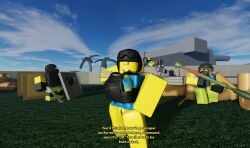 1girls artillery artist_request big_ass big_breasts bulging_breasts cloaker_(dummies_vs_noobs) coast dummies_vs_noobs dummy dummy_(roblox) femboy gas_mask helmet male multiple_males naked_female naked_male noob noob_(roblox) pussy rifle roblox robloxian rocket_launcher shield shielder shotgun stronghold thick_thighs tired_eyes weapon weapons winking_at_viewer