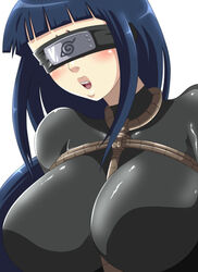 blindfold bondage female female_only human hyuuga_hinata long_hair naruto rope solo withpride