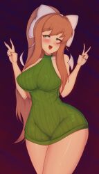 monika (doki doki literature club) from doki doki literature club by iang art